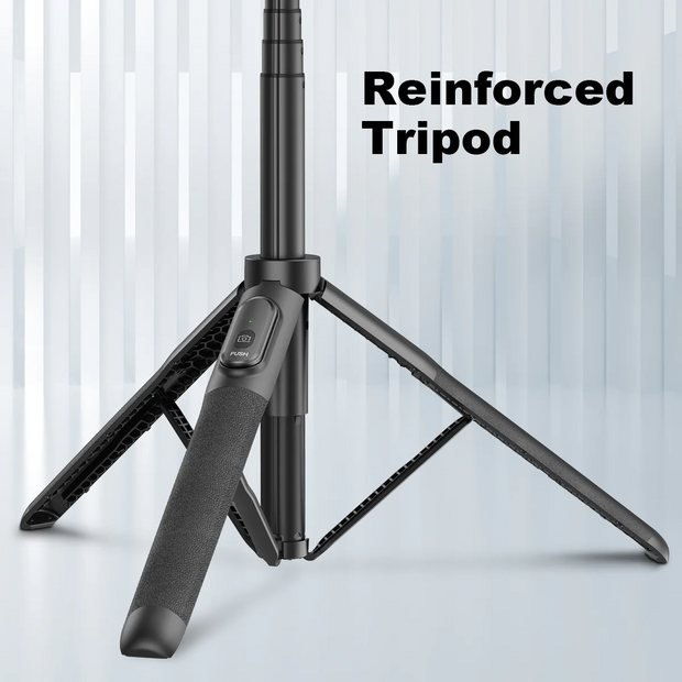 Portable mobile phone tripod with remote control