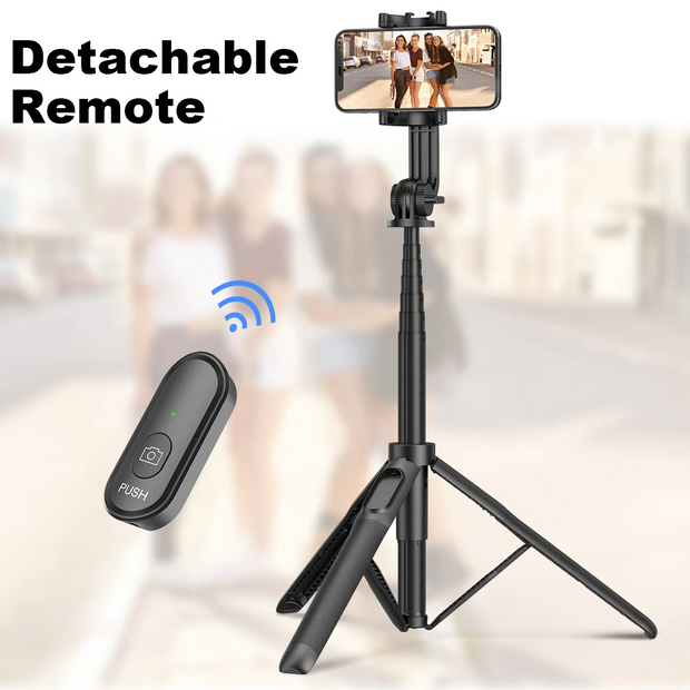 Portable mobile phone tripod with remote control