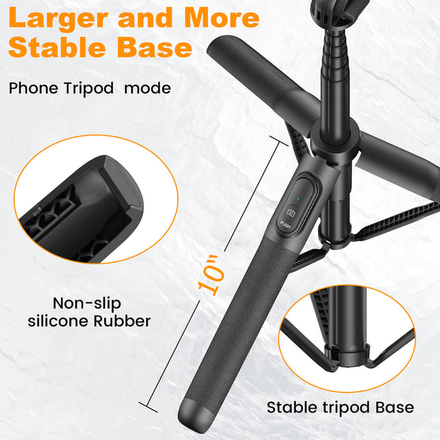 Portable mobile phone tripod with remote control